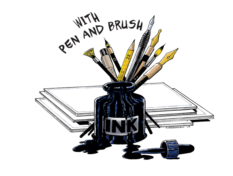 Check out WITH PEN AND BRUSH for online comics and artwork